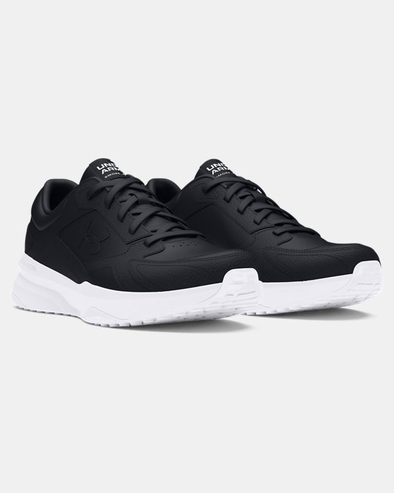 Men's UA Edge Leather Training Shoes in Black image number 3